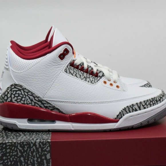 Air Jordan 3 Retro Cardinal Red CT8532-126 Size 7 - Picture 1 of 7